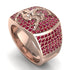 Scorpion Men Ruby Signet Ring - Sean No. 11